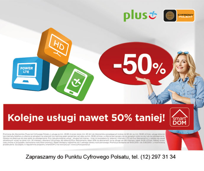 Kolejne usługi nawet 50% taniej! w Cyfrowy Polsat