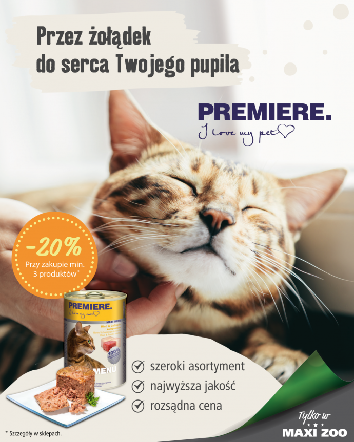 Promocja na markę PREMIERE – dostępną tylko w sklepach Maxi Zoo