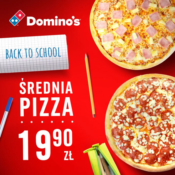 Back to school – średnia pizza za 19,90 zł