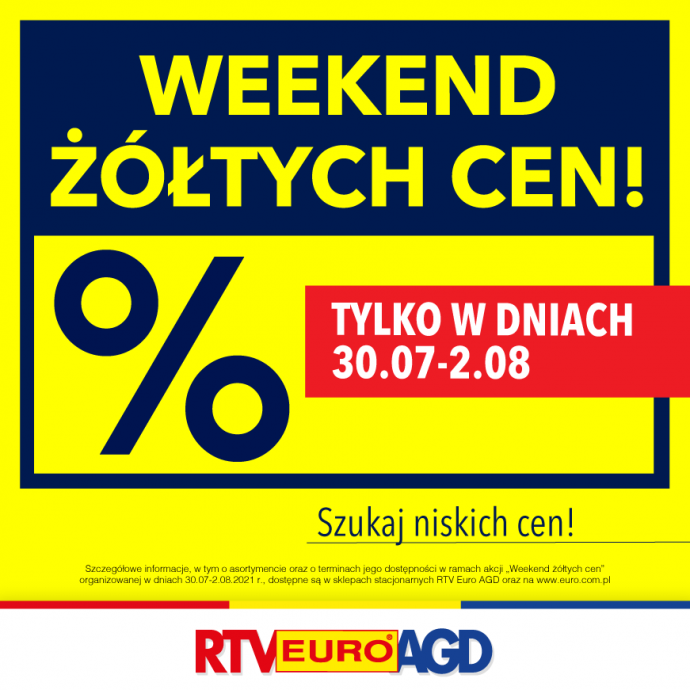 W RTV Euro AGD weekend Żółtych Cen!!