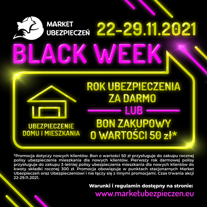 🖤 BLACK WEEK w Markecie Ubezpieczeń 🖤