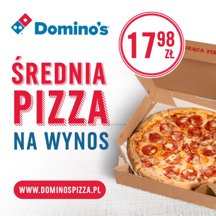 Średnia pizza za 17,98 na wynos! 🍕