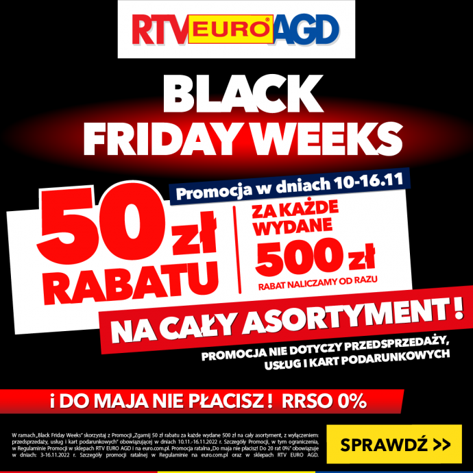 Black Friday weeks w RTV Euro AGD!