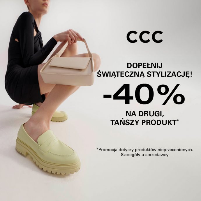-40% na drugi, tańszy produkt w CCC!