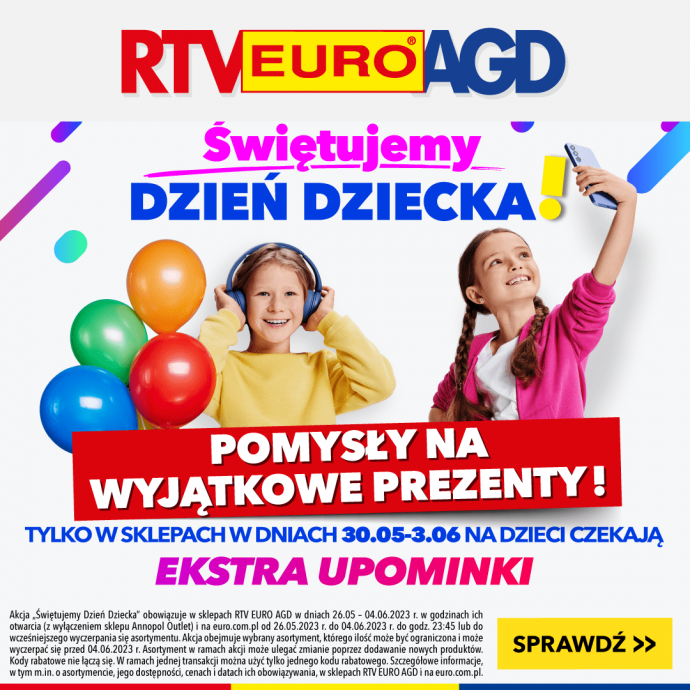 Świętujemy Dzień Dziecka w RTV EURO AGD!