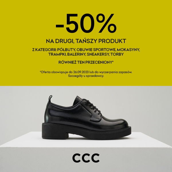 Promocja w CCC -50% na drugi produkt